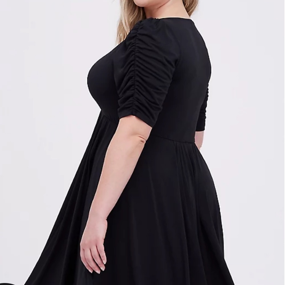 Mini Studio Knit Cinch Front Skater Dress - Picture 4 of 7